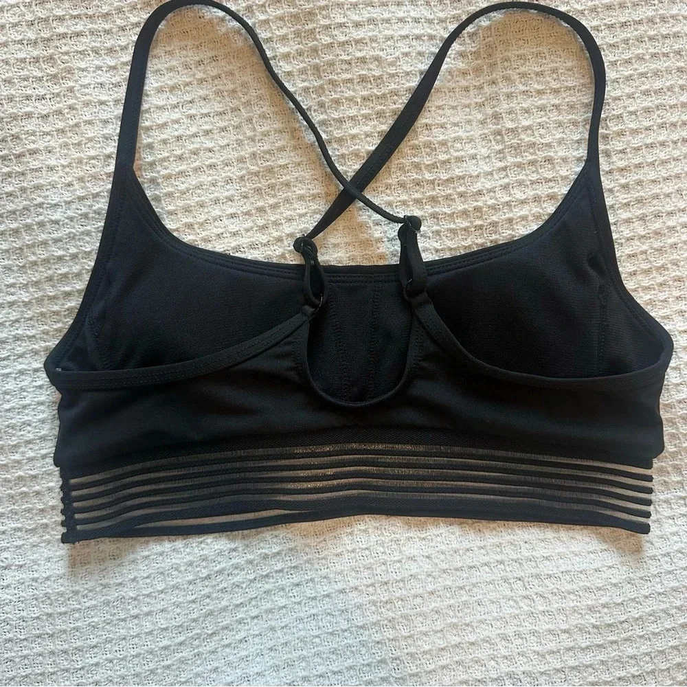 Nike Women Cross-Back Swim Top Size XS black on black bikini top